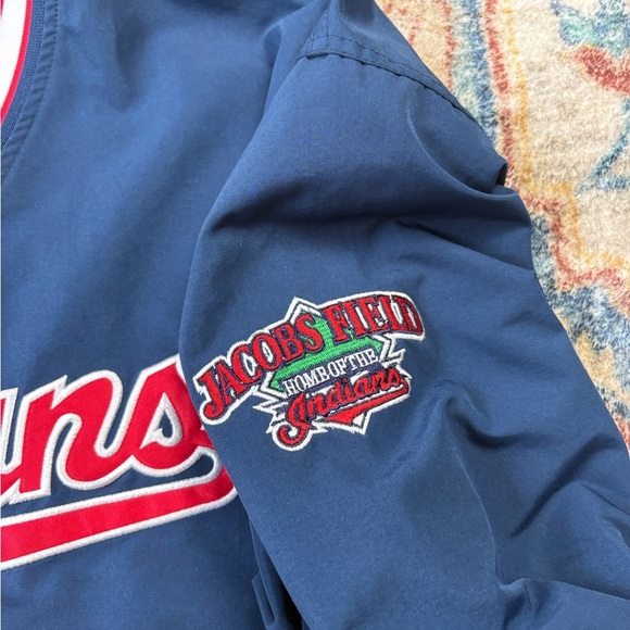 Vintage MLB Cleveland Indians Spellout Light Jacket Large - Picture 6 of 7